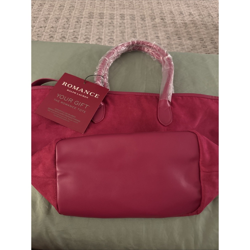 Ralph Lauren Fragrance Large Tote Bag Magenta Handbag Purse NWT